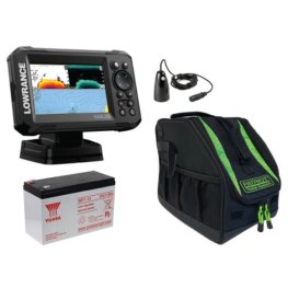 LOWRANCE EAGLE 5 SplitShot™ ROW+BAG S+AKU+ICE Transducer эхолот