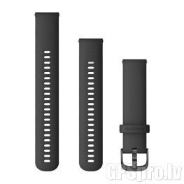 GARMIN Quick Release Band 20mm, Black with Slate Hardware