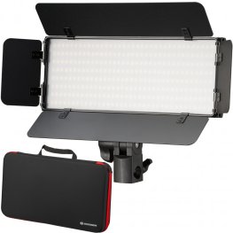 Bresser PT 30B-II LED divkrāsu video lampa ar akumulatoriem, strāvas adapteri, tālvadības pulti un Video