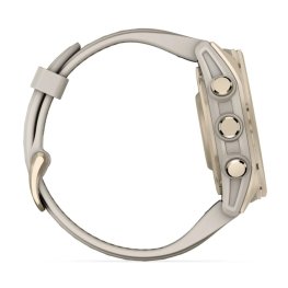 GARMIN Fenix 8 43 mm, AMOLED, Sapphire Soft Gold with Fog Gray/Dark Sandstone Silicone Ban спортивные часы