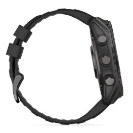 GARMIN Fenix 8 51 mm, AMOLED, Sapphire Carbon Gray DLC Titanium with Black/Pebble Gray Sil спортивные часы