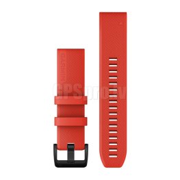 GARMIN QuickFit Band 22mm, Laser Red with Black Stainless Steel Hardware