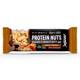 AMIX Protein Nuts Crunchy Nutty Bar 40g, Peanut Caramel спортивное питание