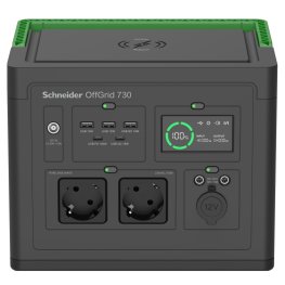 Schneider OffGrid Portable Power Station 730, 738Wh Lithium-ion, LCD, 2 CEE 7/3 Schuko outlets ģenerators