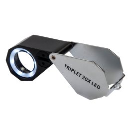 KITE OPTICS Triplet 20x LED Salokāmā Lupa binoklis