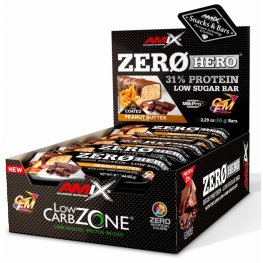 AMIX Low-Carb ZeroHero® Protein Bar 15x65g, Peanut Butter спортивное питание