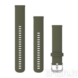 GARMIN Quick Release Band 20mm, Moss with Silver Hardware