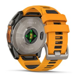 GARMIN Fenix 8 51 mm, AMOLED, Sapphire Titanium with Spark Orange/Graphite Silicone Band спортивные часы