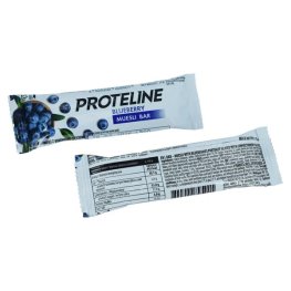 PROTELINE Батончик - мюсли с черникой, частично глазированные кондитерской глазурью (25 г) спортивное питание