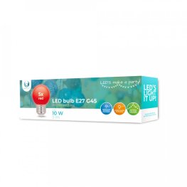 Forever Light LED Bulb E27 G45 2W 230v red 5pcs LED праздничное освещение