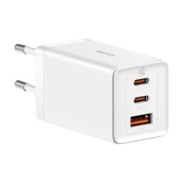Baseus Wall charger GaN5 Pro 2xUSB-C + USB, 65W (white) зарядное устройство