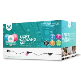 Forever Light Garland 12m + 10 bulbs G45 white/pink/blue 2W IP65 LED праздничное освещение