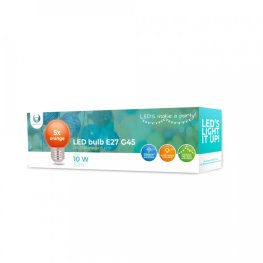 Forever Light LED Bulb E27 G45 2W 230v orange 5pcs LED праздничное освещение