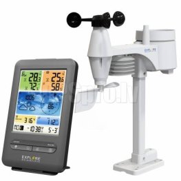 EXPLORE SCIENTIFIC Wi-Fi Colour Weather Centre 5in1 V (language code 2) | BLACK laika stacija