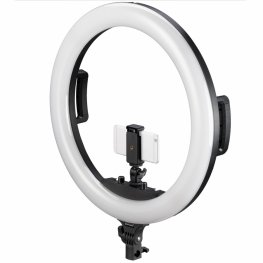 Bresser STR-48B Bi-color LED Ring Lamp 48 W ar dimmeru un statīvu kamerai un telefonam Gredzenveida LED lampa
