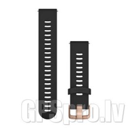 GARMIN Quick Release Band 20mm, Black with Rose Gold Hardware