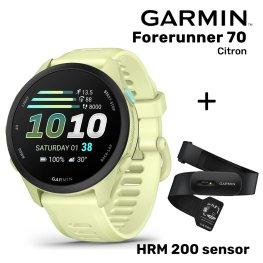 GARMIN Forerunner 70, Citron + HRM 200 Sensor спортивные часы
