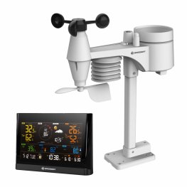Bresser WLAN Comfort Weather Centre with 7-in-1, profesionāls sensors un moderns krāsains displejs laika stacija