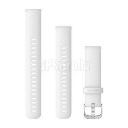 GARMIN Quick Release Band 18mm, White with Silver Hardware