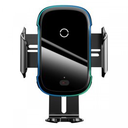 Baseus Light Electric Car Holder with Qi inductive charger (Black) automašīnas turētājs
