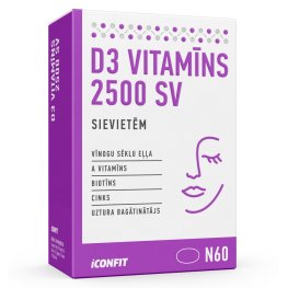 ICONFIT D3 Vitamin 2500 For Women, N60 пищевая добавка