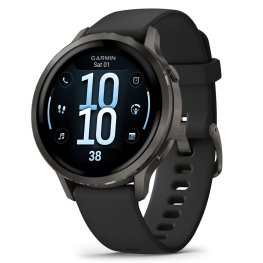 GARMIN Venu 4 - 41mm, Slate with Black Silicone Band спортивные часы
