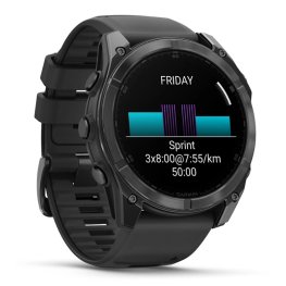 GARMIN Fenix 8 51 mm, AMOLED, Slate Gray with Black Silicone Band спортивные часы
