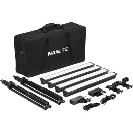 NANLITE LG-E60 4 Light LED Studio kit LED komplekts