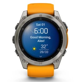 GARMIN Fenix 8 51 mm, AMOLED, Sapphire Titanium + HRM 200 Sensor спортивные часы