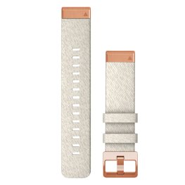 GARMIN QuickFit Band 20mm, Cream Heathered Nylon with Rose Gold Hardware
