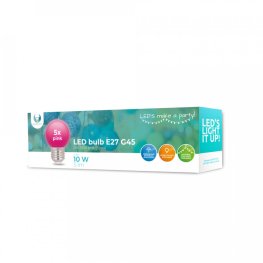 Forever Light LED Bulb E27 G45 2W 230V pink 5pcs LED праздничное освещение