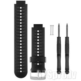 GARMIN Watch Band, Black and Gray Silicone Band
