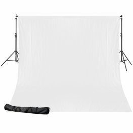 Bresser BR-D24 Fona stiprinājums + Fona audums 2,5 x 3m (balts) Fons
