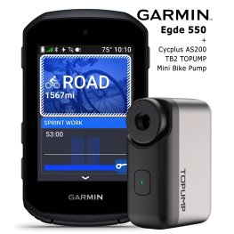 GARMIN Edge 550 + Cycplus AS200 TB2 TOPUMP Mini Bike Pump velodators