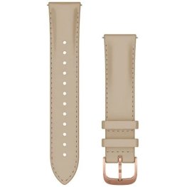 GARMIN Quick Release Bands 20 mm, Light Sand Italian Leather with 18K Rose Gold PVD Hardw