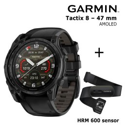 GARMIN Tactix 8 – 47 mm, AMOLED + HRM 600 sporta pulkstenis