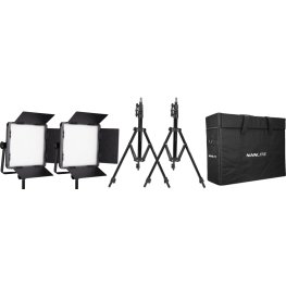 NANLITE Kit 2 light kit 600CSA w/Carry case & Light stand LED komplekts