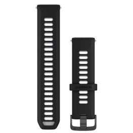 GARMIN Quick Release Band 22mm, Black/Translucent Whitestone with Slate Hardware