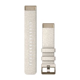 GARMIN QuickFit Band 20mm, Cream Heathered Nylon with Cream Gold Hardware