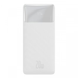 Baseus Bipow 30000mAh, 2xUSB, USB-C, 20W, Powerbank (white) power bank