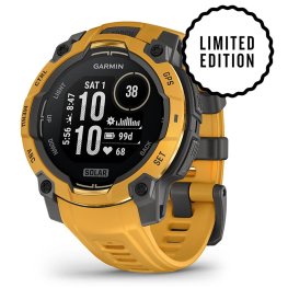 GARMIN Instinct 3 - 45 mm, Solar, Sunburst with sunburst/grey silicone band спортивные часы