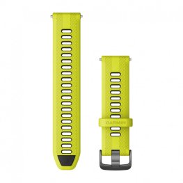 GARMIN Forerunner Watch Band, Amp Yellow/Black with Slate Hardware