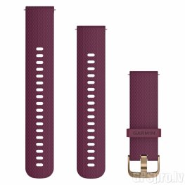 GARMIN Quick Release Band 20mm, Berry with Light Gold Hardware