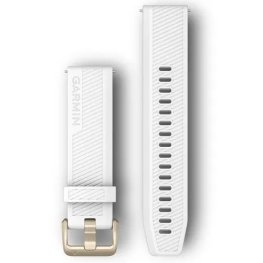 GARMIN Quick Release Band 20mm, White with Light Gold Hardware