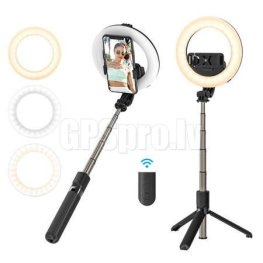 BlitzWolf Selfie stick / tripod 3-in-1 with LED ring selfiju statīvs