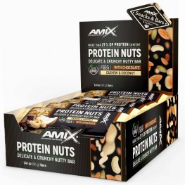 AMIX Protein Nuts Crunchy Nutty Bar 15x40g, Cashew Coconut спортивное питание