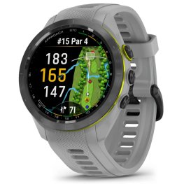GARMIN Approach S70, 42mm Black Ceramic Bezel with Grey Silicone Band