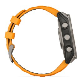 GARMIN Fenix 8 47 mm, AMOLED, Sapphire Titanium with Spark Orange/Graphite Silicone Band спортивные часы