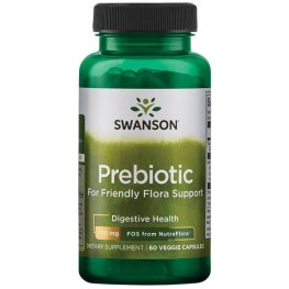 SWANSON Prebiotic for Friendly Flora Support - scfos fromnutraflora 375 mg 60 Vegan Caps пищевая добавка