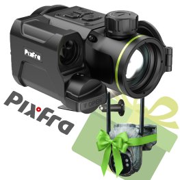 PIXFRA TAURUS PFI-T650LRF 640×512 50mm 1x-8x 50Hz Wi-Fi + dāvana Huntop E50 meža kamera termālā uzlika